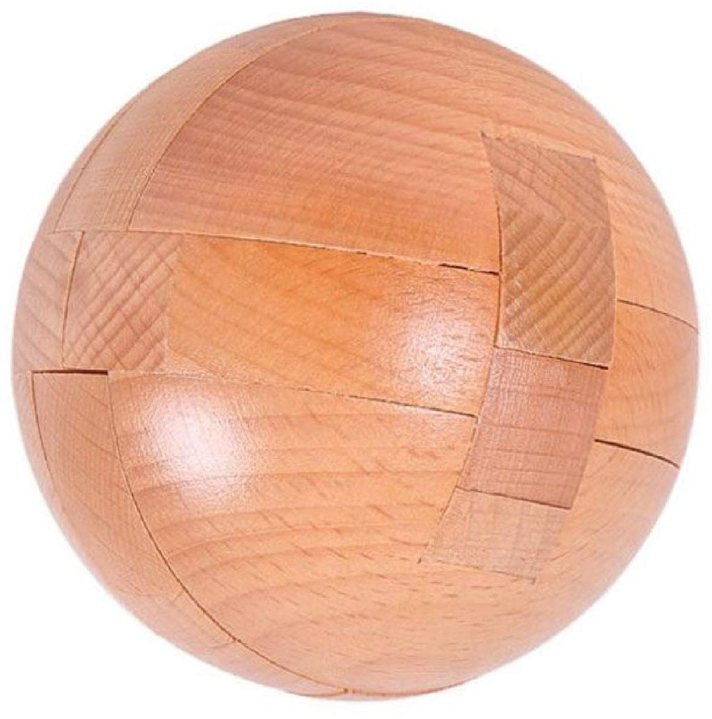 Handmade Wooden Puzzle Magic Ball Brain Teasers Toy Big Wooden Ball Lock Logic Puzzle Intelligence Game Sphere