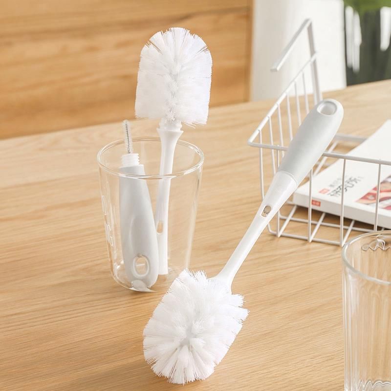 Baby Bottle Brush Set, Bottle Brush and Nipple Brush, Baby Cleaning Essentials, Dead Corner Cleaning Small Brush Brush Cup