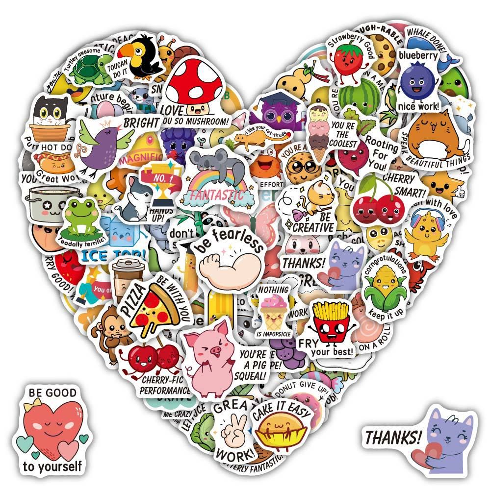 100 PCS Teacher Stickers for Students,Funny Teacher Reward Stickers for Kids Classroom Supplies Motivational Potty Training