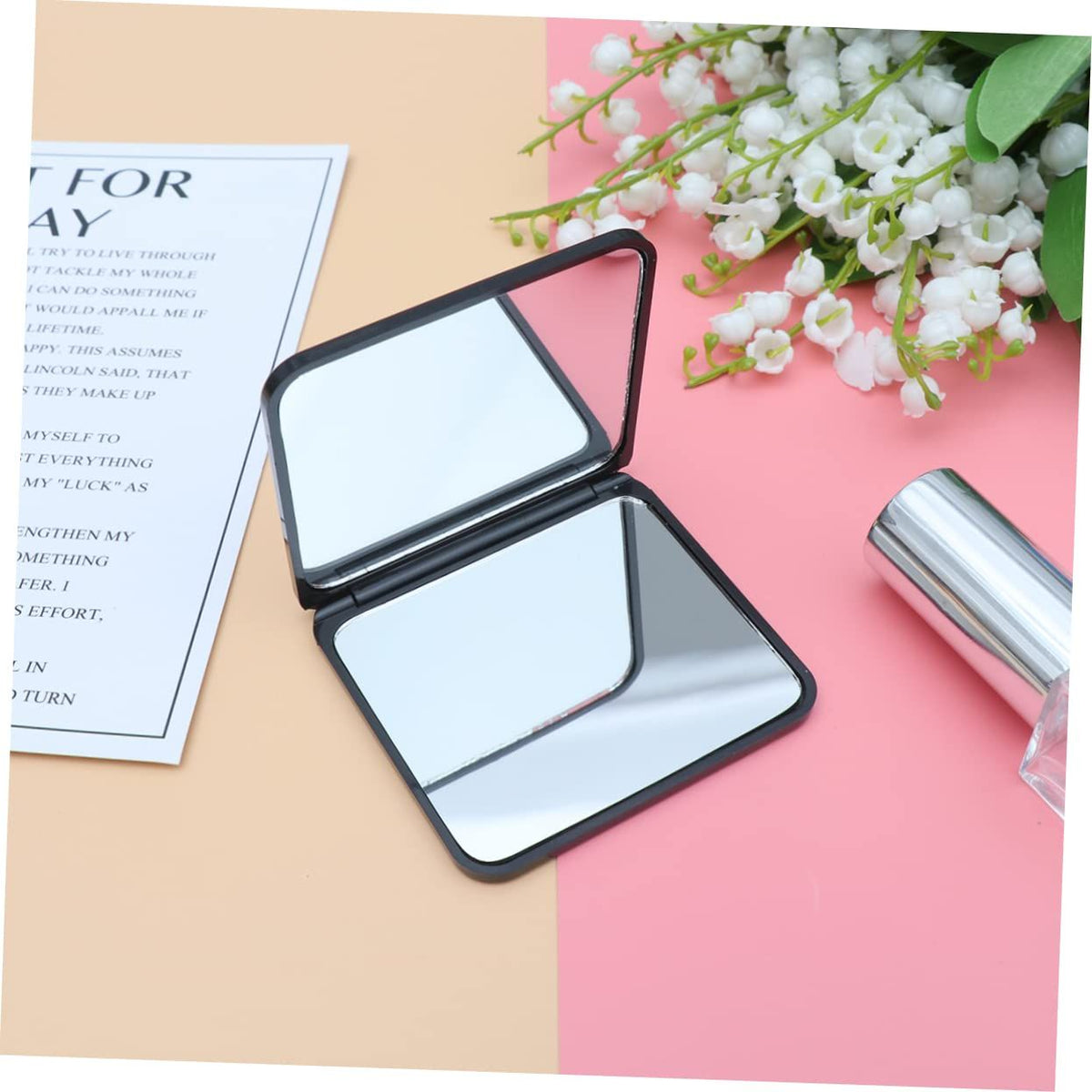 Portable Mirror Compact Mirror for Purses Double Sided Makeup Mirror Pocket Mirror Makeup Mirror Handheld Mini Mirrors Make up