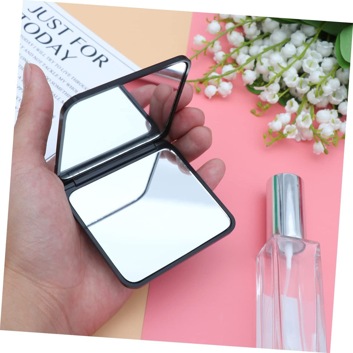 Portable Mirror Compact Mirror for Purses Double Sided Makeup Mirror Pocket Mirror Makeup Mirror Handheld Mini Mirrors Make up