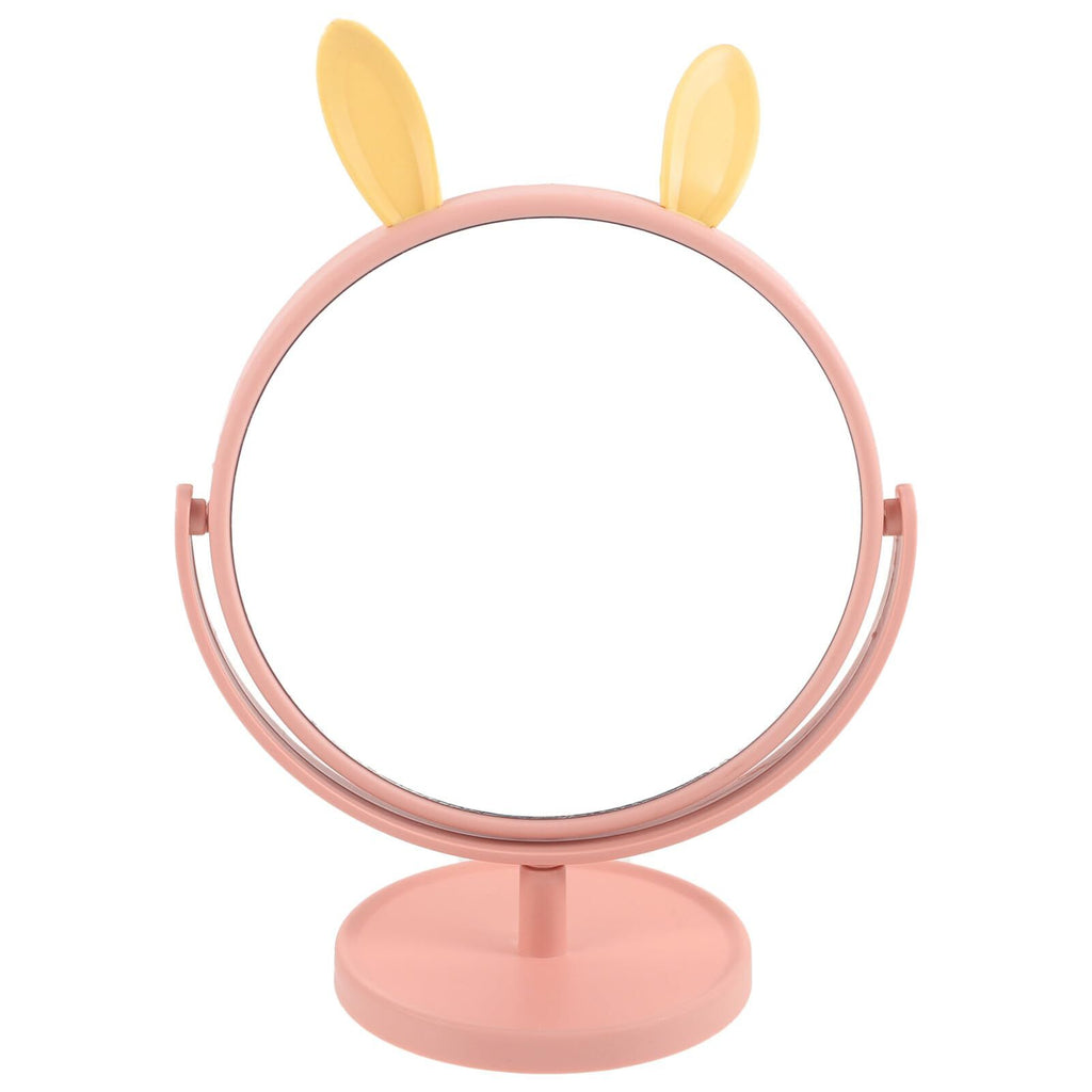Makeup Mirror Desk Mirror Cute Bunny Ears Shaped Vanity Mirror Tabletop Cosmetic Mirror for Home Bedroom Bathroom Haircut Mirror