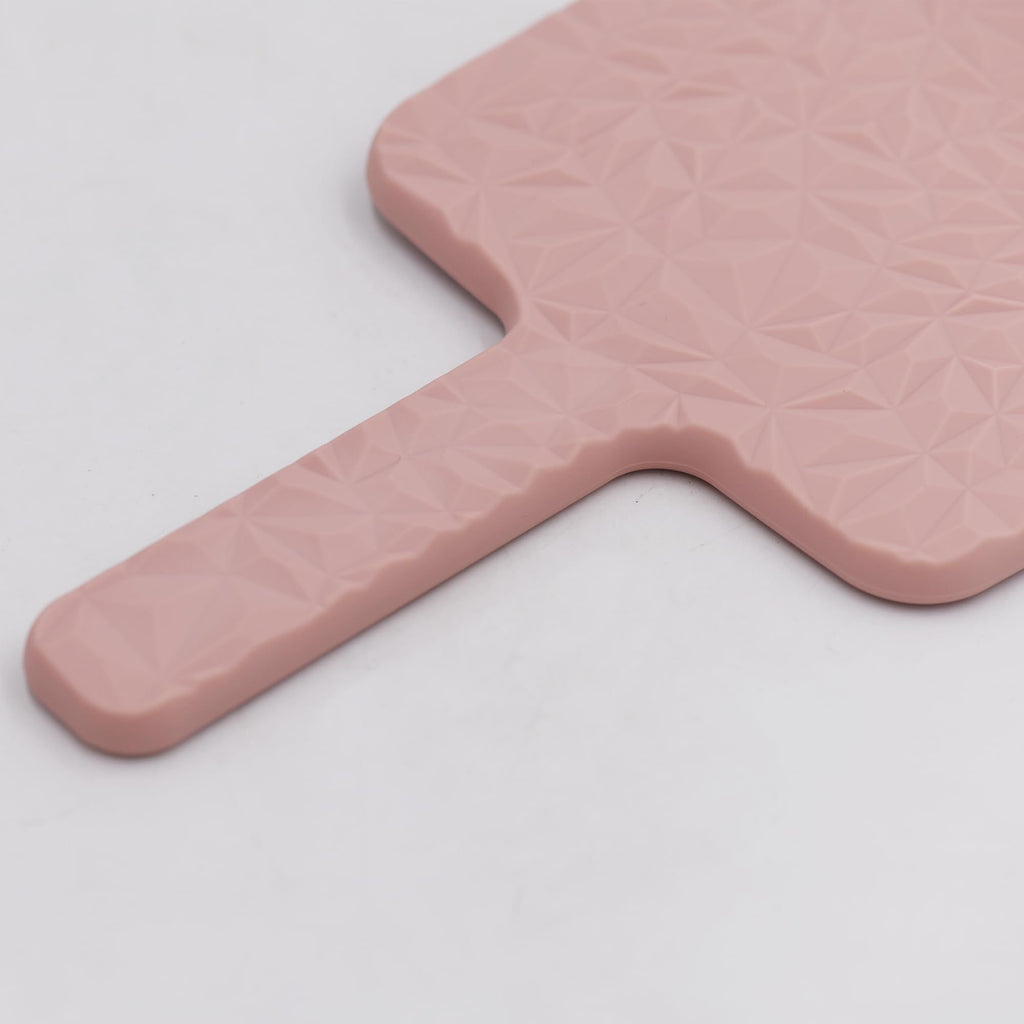 Square Hand Held Mirror Hand Mirror Travel Mirror Diamond Pattern 23*12.5*12.5cm Pink
Mirror Portable Pocket Mirror Makeup Mirror