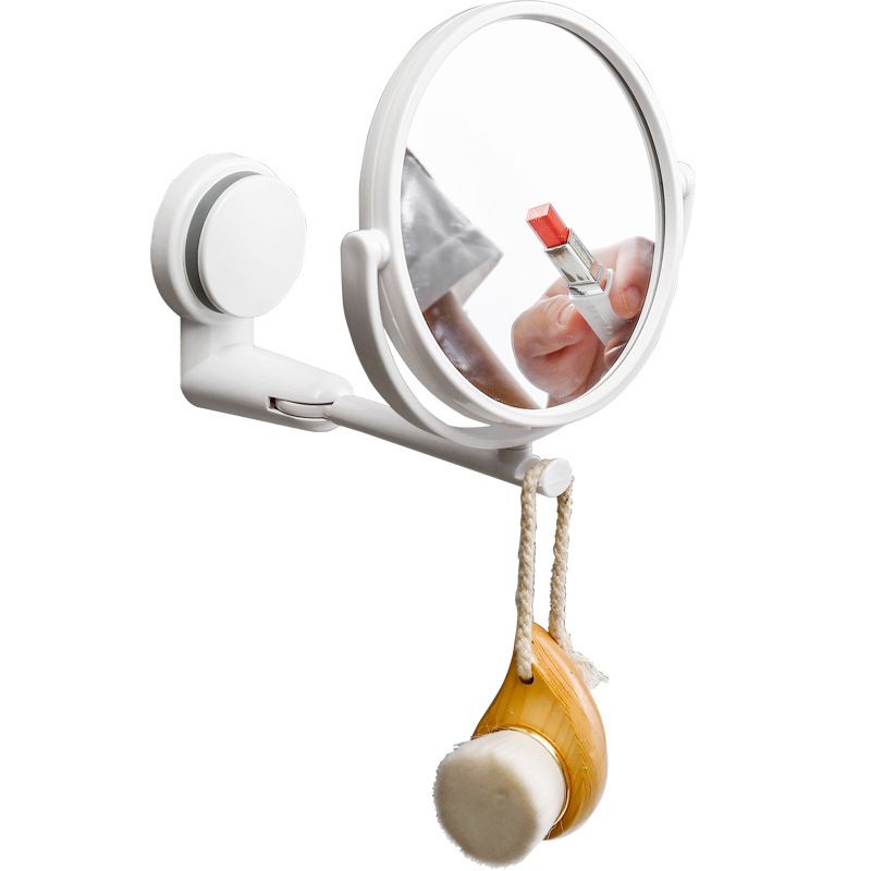 Shower Mirror with Suction Cup Swivel Mirror Double Side Wall Mounted Makeup Mirror Shaving Mirror Vanity Mirror for Bathroom Home