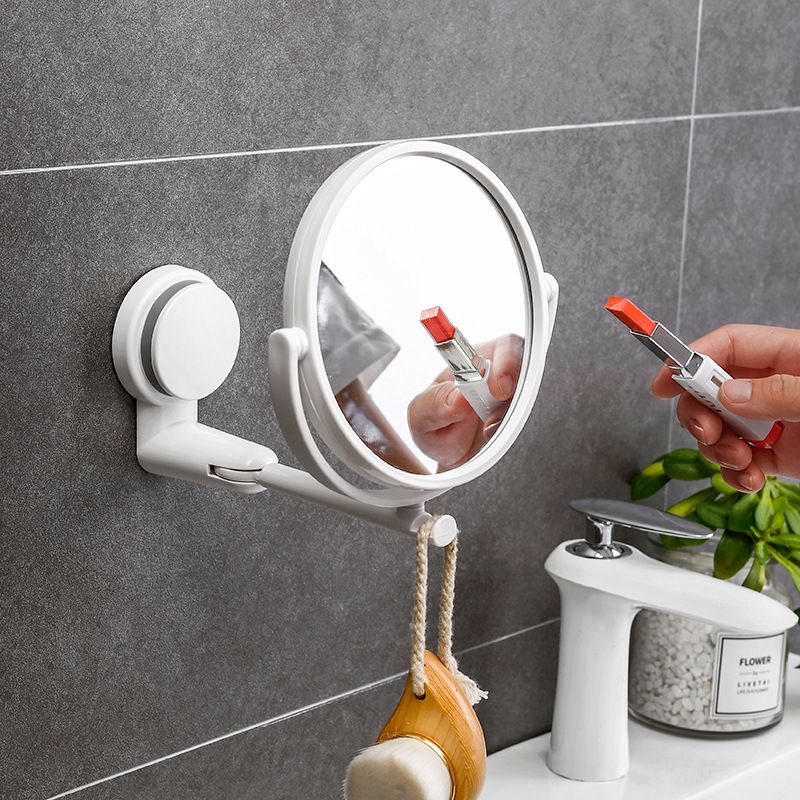Shower Mirror with Suction Cup Swivel Mirror Double Side Wall Mounted Makeup Mirror Shaving Mirror Vanity Mirror for Bathroom Home