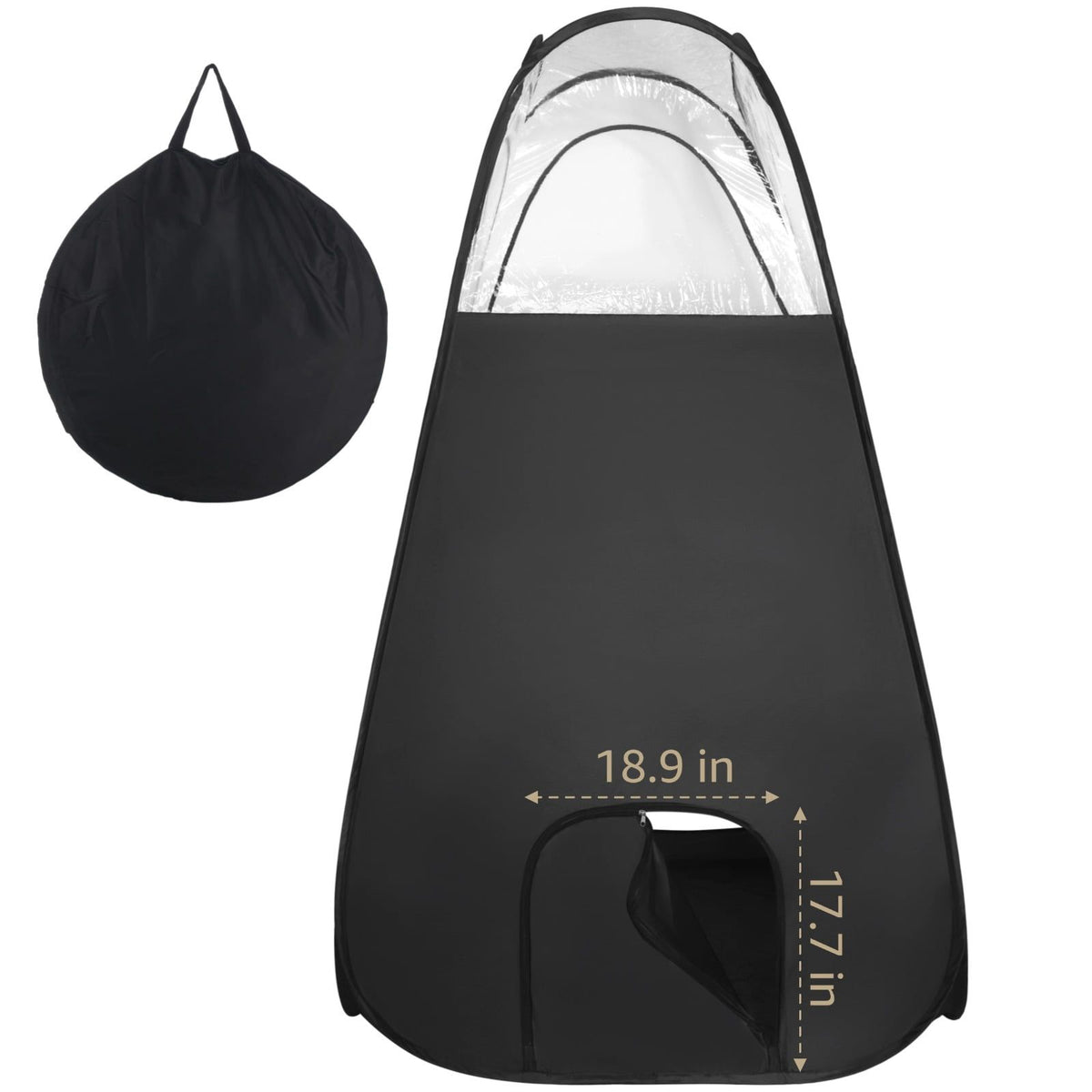 Large Spray Tan Tent, Quick Setup Portable Tanning Booth with Clear PVC Window, Foldable Spray Tanning Tent with Carry Bag, Easy Clean Spray Booth for Home Salon Use, 47 x 47 x 83 in