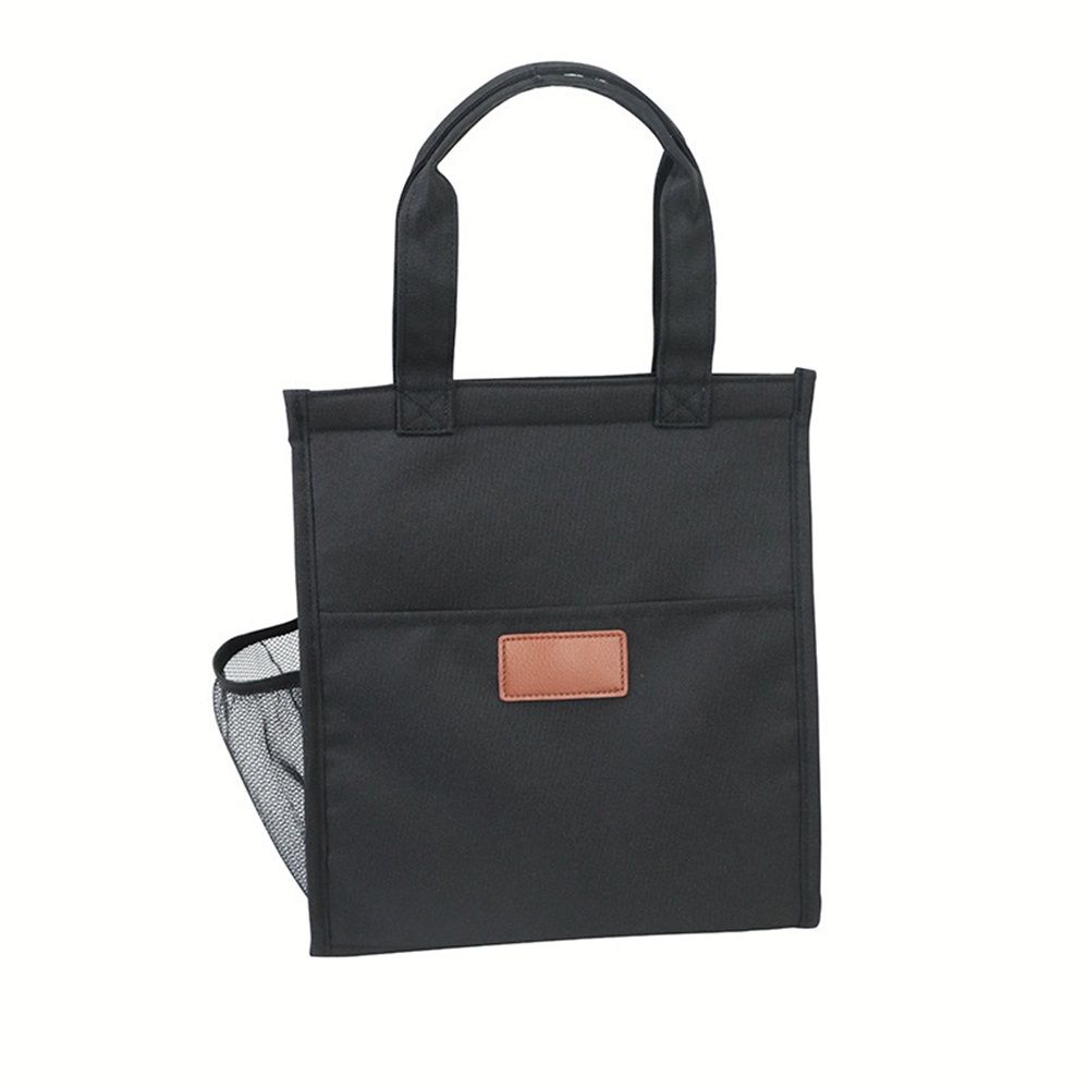 Lunch Bag for Women Men Insulated Lunch Tote Bags Waterproof Reusable Lunch Box Soft Cooler with Pockets for Work Travel Picnic, Black