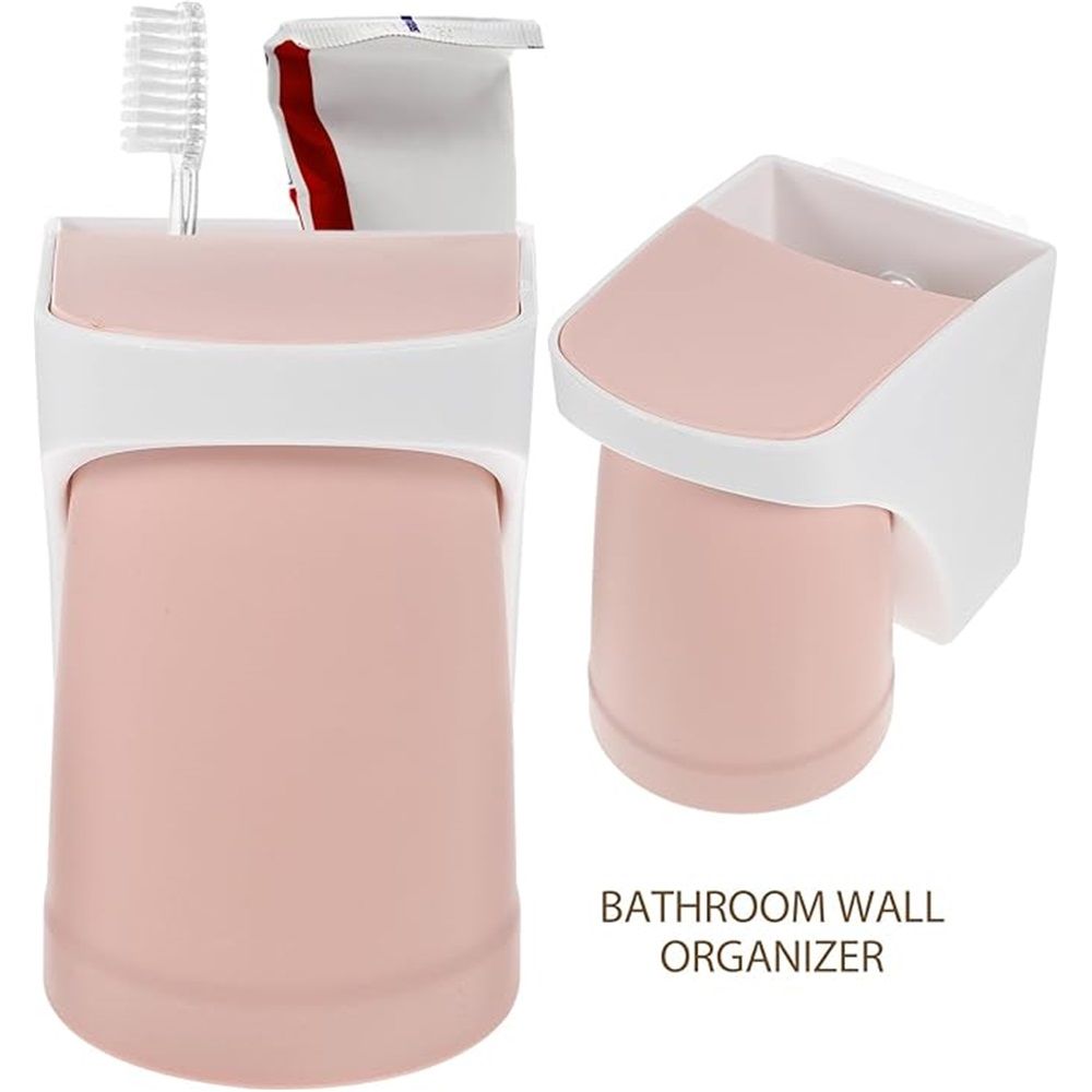Toothbrush Holder Wall Mounted Suction Cup Set, Bathroom Storage Organizer Space Saving for Family Members Father Mother and Son/Daughter(Single - One Magnetic Cup)
