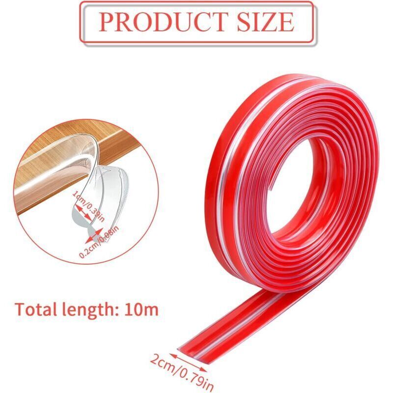 Table Corner Protector Baby, Transparent Baby Furniture Protector, Furniture Protection Strip, Pre-Adhesive PVC Baby Edge and Corner Protector, 6 m
