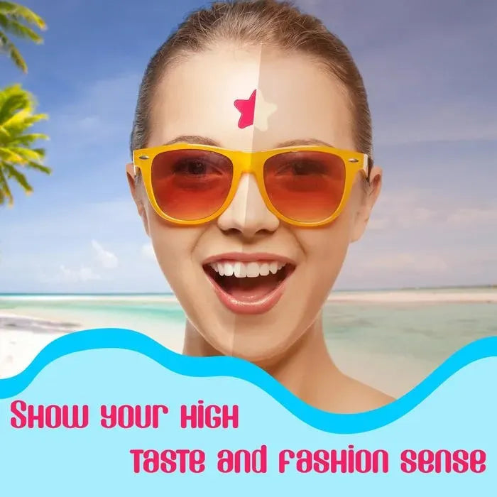240 Pack Tanning Stickers with 8 Body Designs