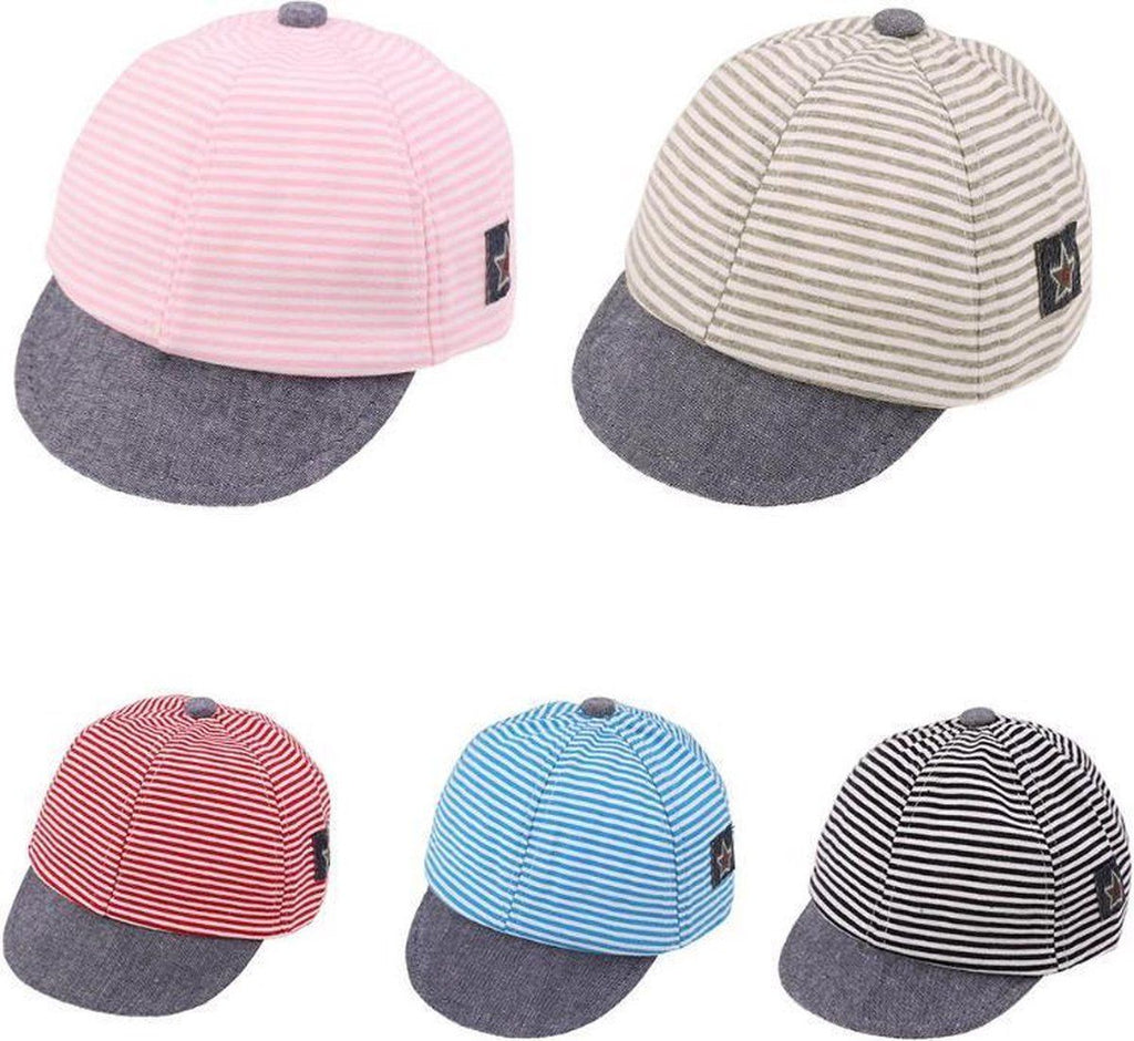 Adjustable Baby Cap Blue and White
