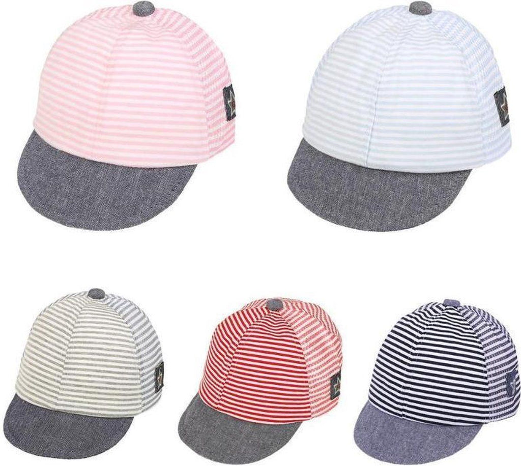 Adjustable Baby Cap Red and White