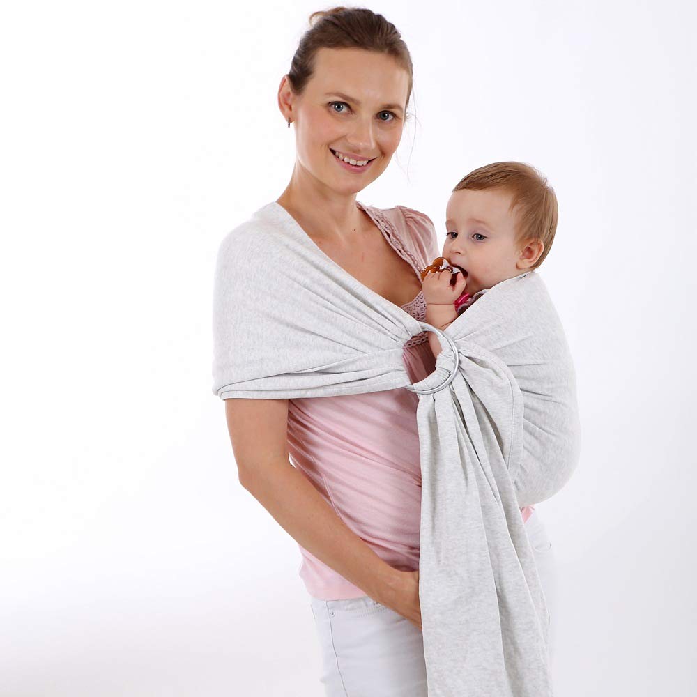 Aluminium Baby Sling Ring 3 in, Soft Wrap Carrier Rings Accessory for Infants Toddlers Newborn Kids (Silver)