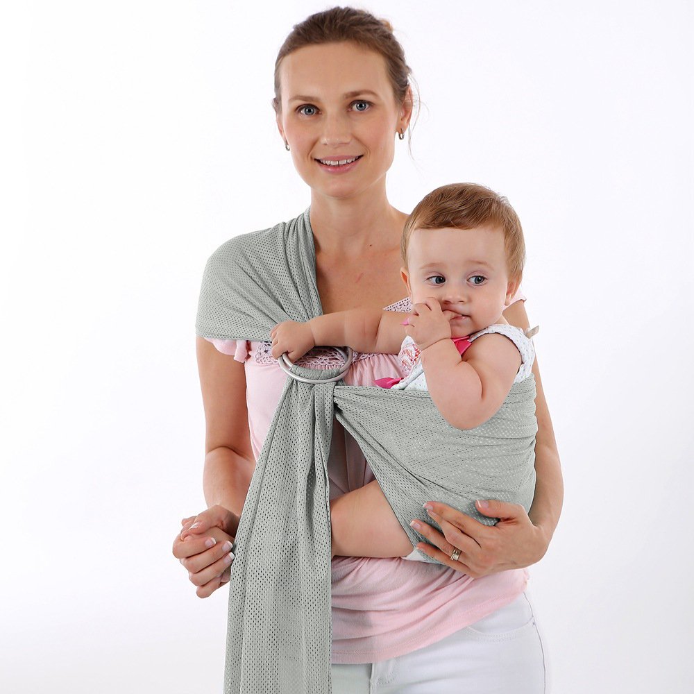 Aluminium Baby Sling Ring 3 in, Soft Wrap Carrier Rings Accessory for Infants Toddlers Newborn Kids (Silver)