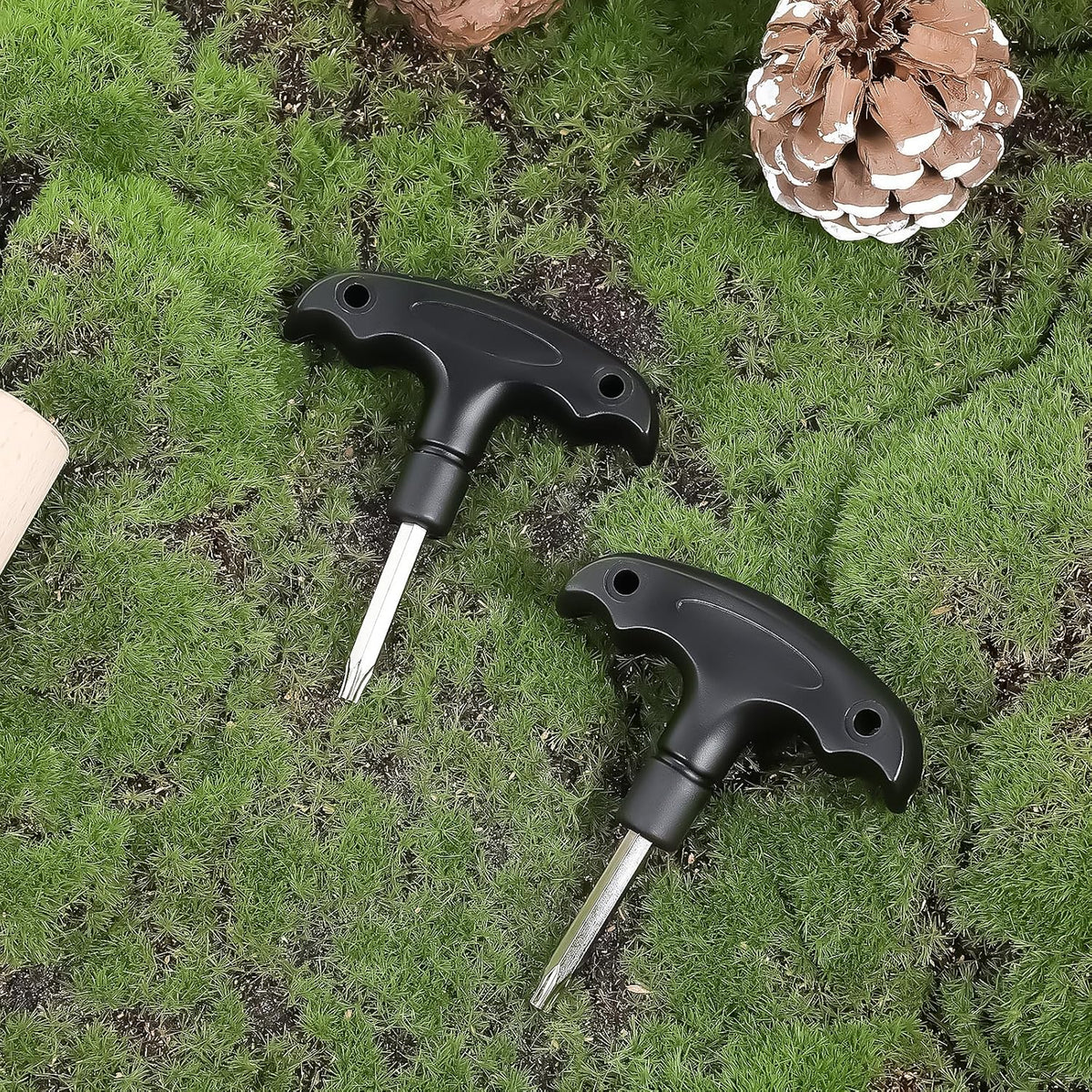 2 Pcs Golf Wrench, Adjustable Golf Tool with Plastic Handle, Stainless Steel Golf Driver Tool, Golf Driver Tool, Golf Torque Wrench for Golf Club Driver Shaft Adapter Torque Tool, Golf Club Tool