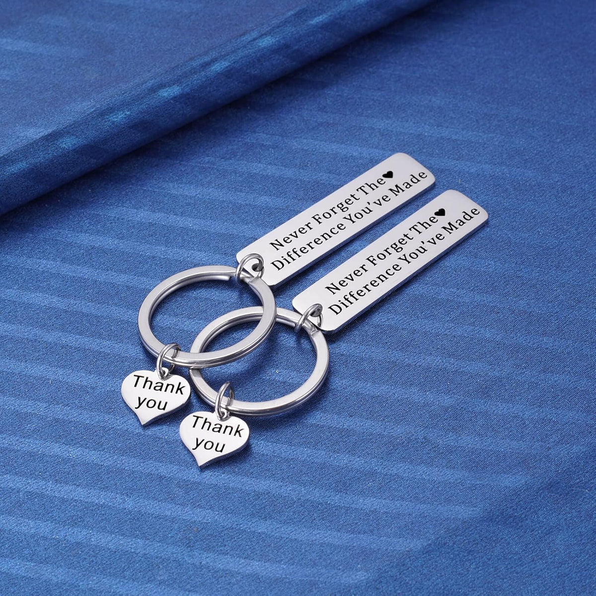 2PC Coworker Going Away Farewell Thank You Keychain, Teacher Nurse Boss Retirement Gifts for Women Men, Employee Appreciation Gift