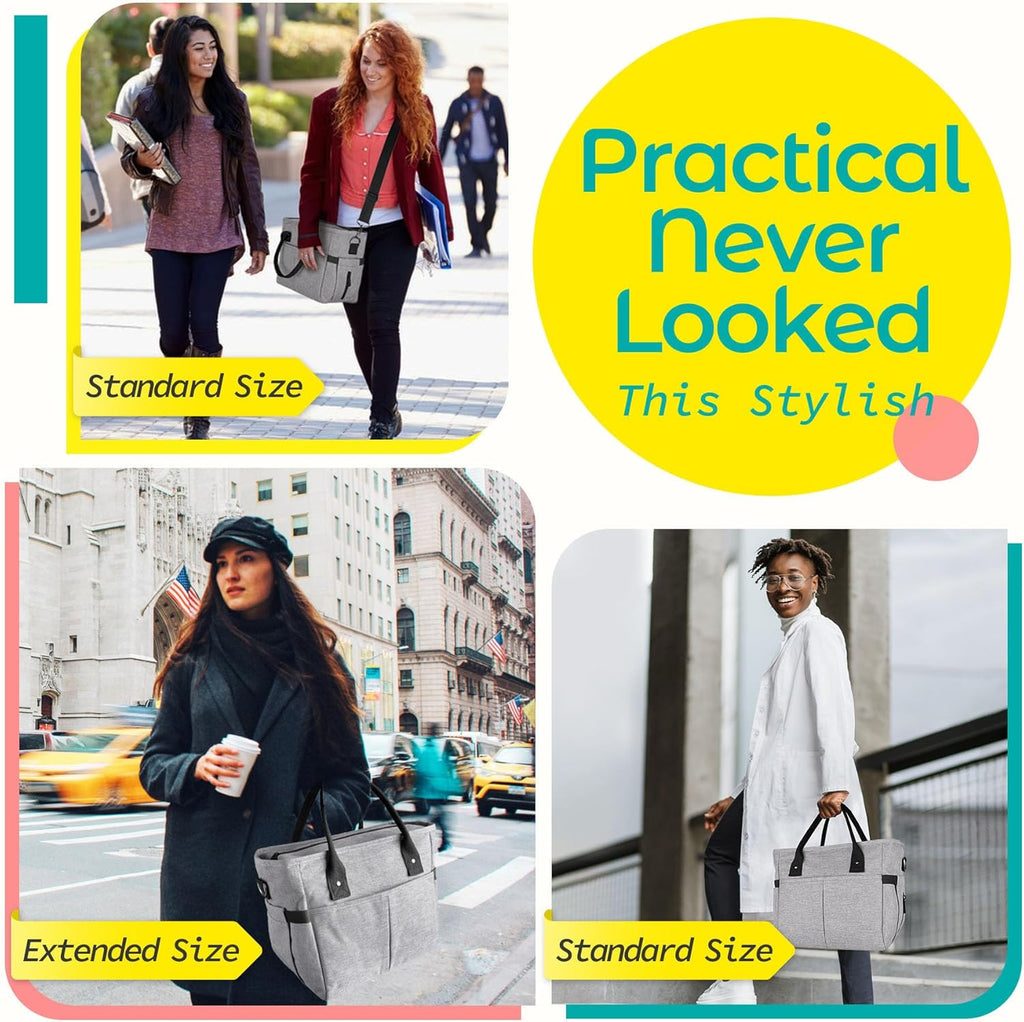 Cute&Classy Roomy Insulated Lunch Bags for Women - Stylish & Functional Large Tote Adult Lunch Box for Working & Picnic