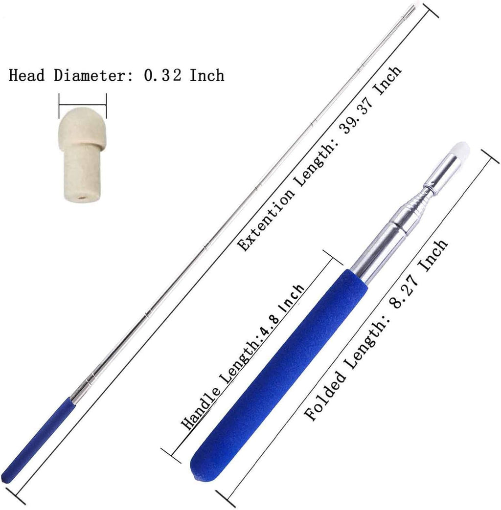 2PCS Pointer Sticks,Extendable Pointer,Hand Classroom for Teacher,Telescopic Teacher Retractable Hand Kids (Package Quantity: 2, Blue) Blue Package 2