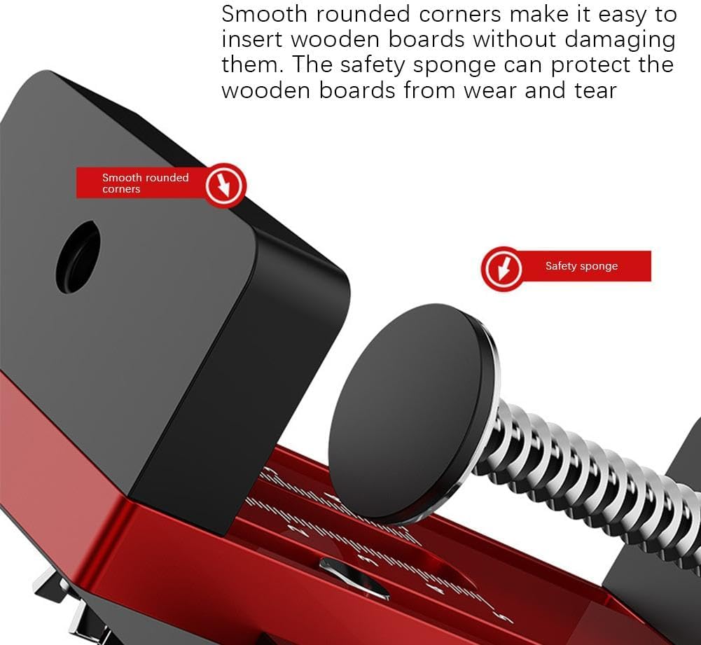 Cabinet Door Installation Positioner, Aluminum Alloy Cabinet Hardware Jig, Adjustable Length Cabinet Installation Tool, Effortless Alignment Door Installation Tools for Most Cabinet Doors (Red)