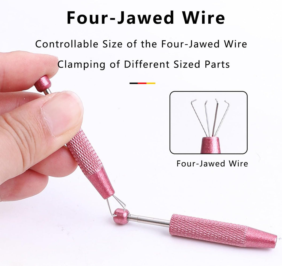 Piercing Assistant Pen, Piercing Ball Grabber Tool, Diamond Claw Tweezers, 4 Claw Jeweler's Pick Up Tool, Piercing Tools for Changing Jewelry, Grabber for Tiny Objects (1PCS)