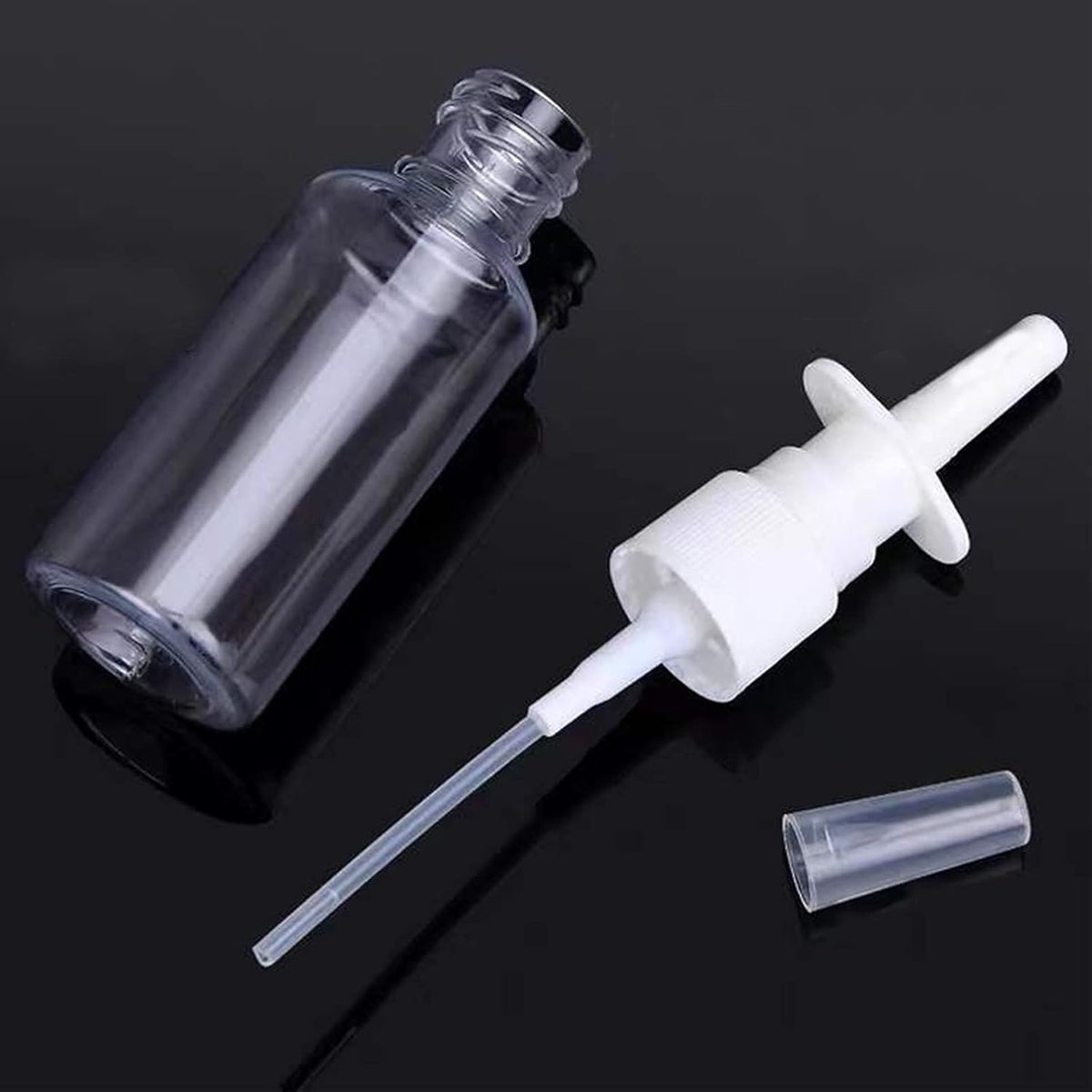 3-pack nasal spray bottles - clear spray bottle - empty nasal spray - direct spray container for essential salt solution - 10 ml