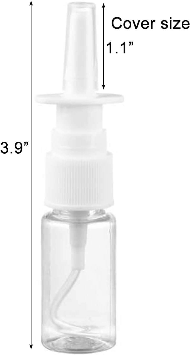 3-pack nasal spray bottles - clear spray bottle - empty nasal spray - direct spray container for essential salt solution - 10 ml