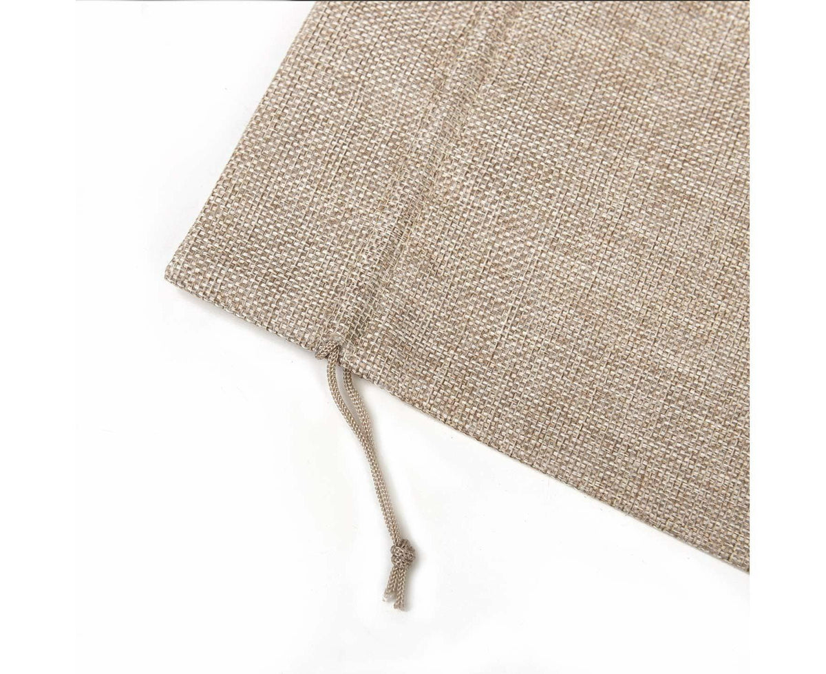 6 Burlap Bags with Drawstring, Rustic Gift Bag Bulk Pack for Mugs, Mason Jars, Wedding Party Favors, Grocery, Gift and Treat Pouches