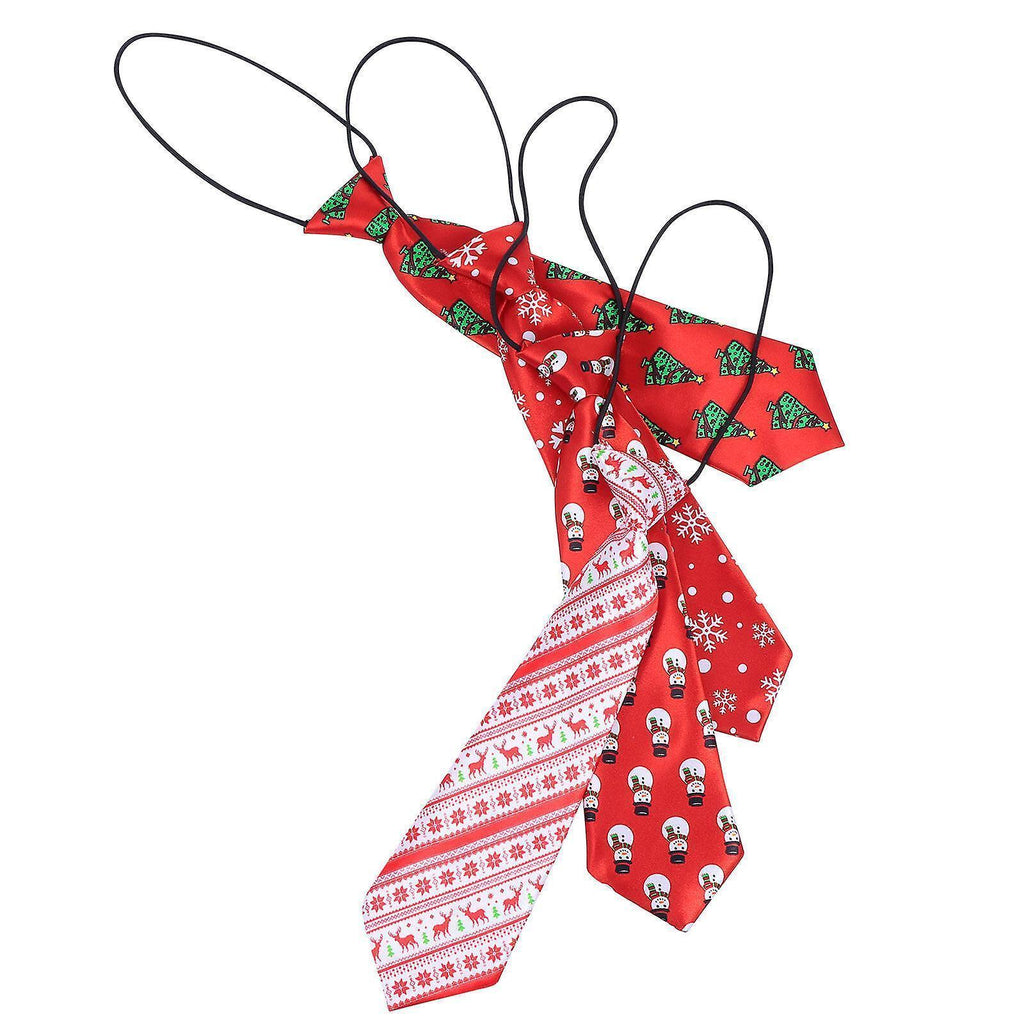 4pcs Christmas babies Ties Cartoon Handsome babies Ties Creative Xmas Ties