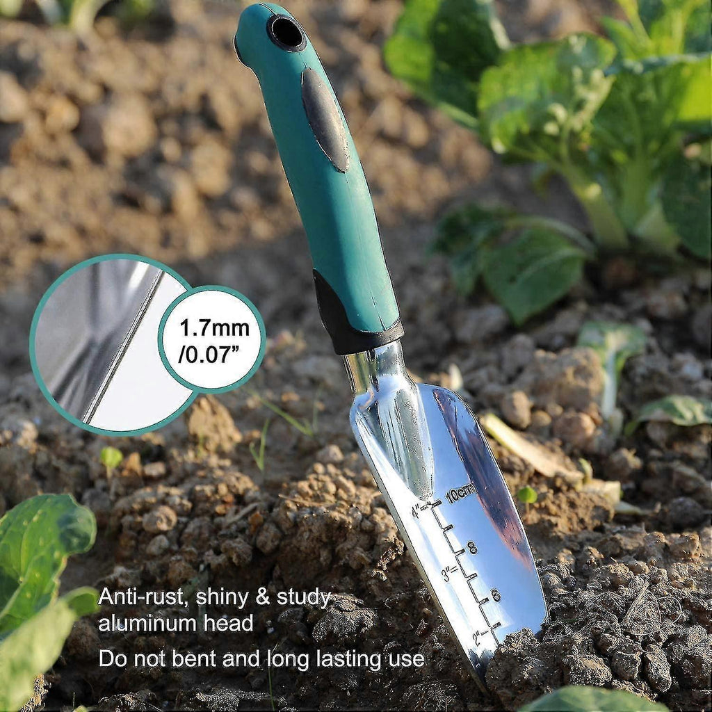 Garden Tool Set, 3-piece Heavy-duty Gardening Tool Cast Aluminum With Soft Rubber Non-slip Handle Durable Garden Hand Tools