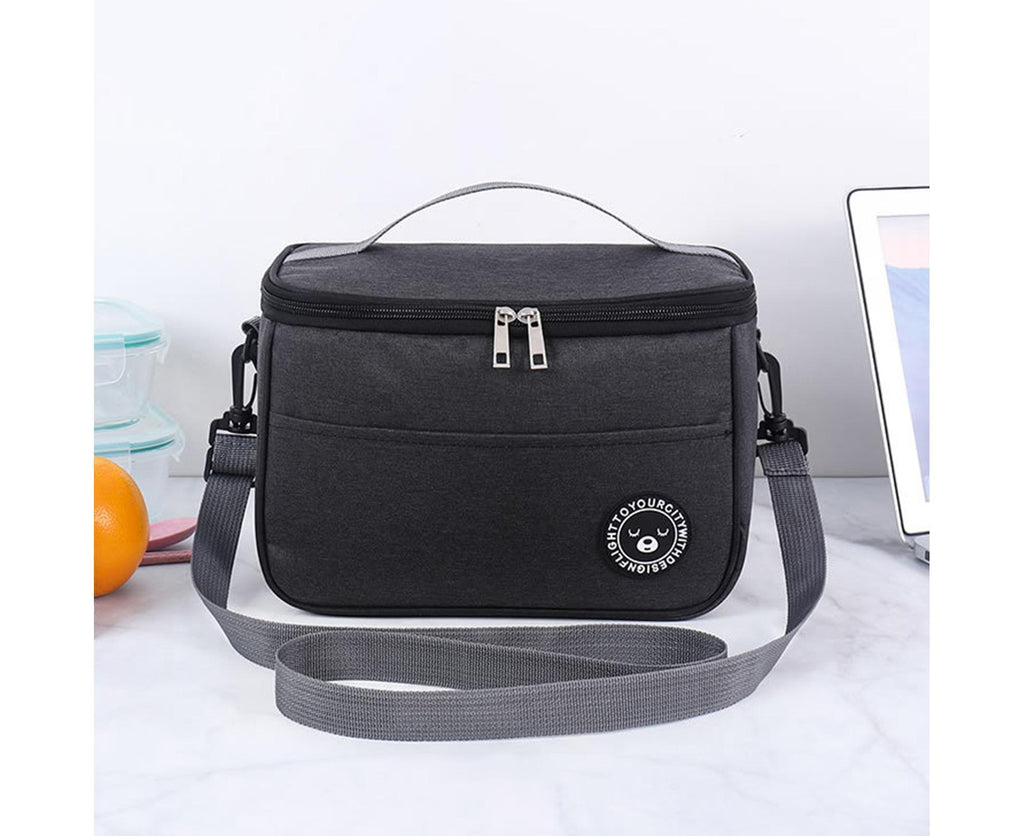 Bento Bag Waterproof Oxford Cloth Lunch Bag-Black