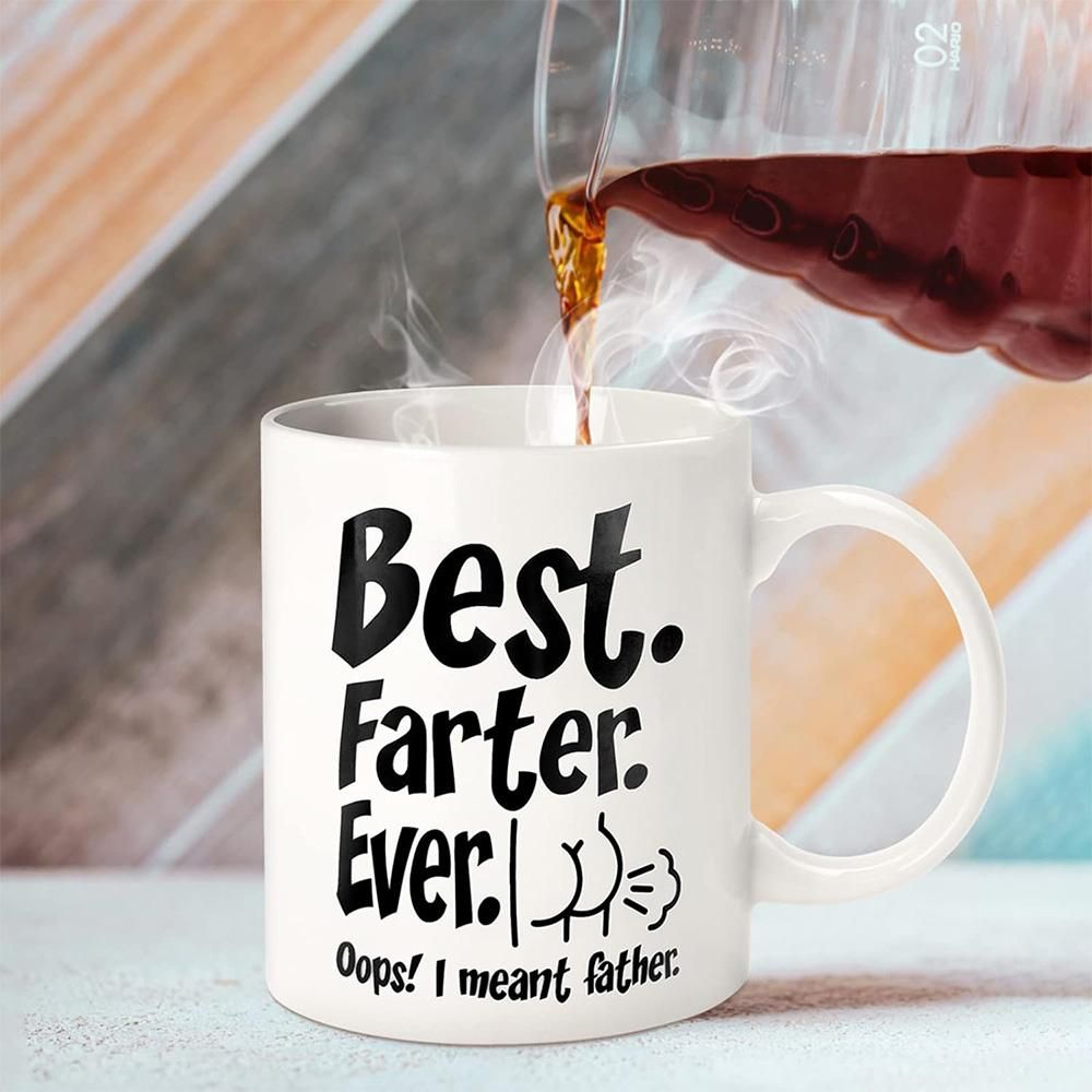325ml Funny Coffee Mug with Handle Tea Cup for Christmas Fathers Day Gift - Style 2
