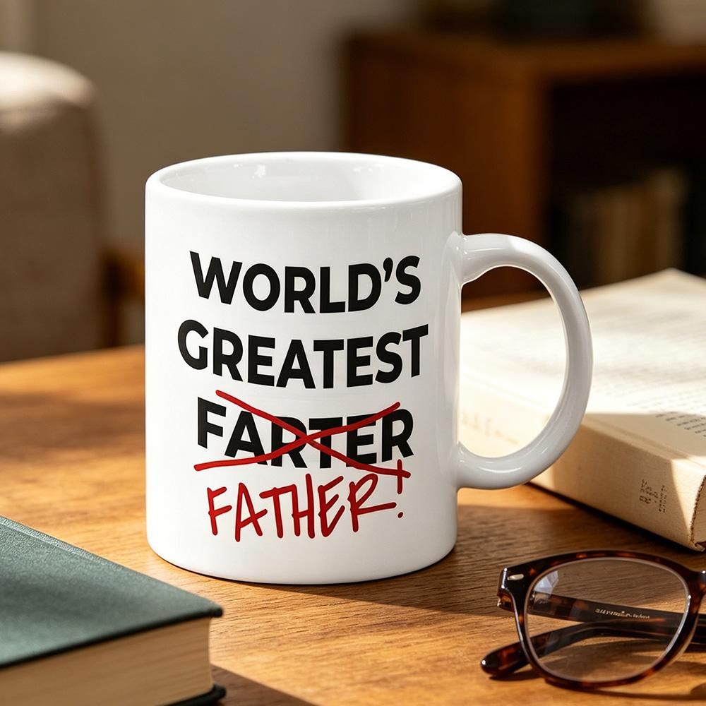 325ml Funny Coffee Mug with Handle Tea Cup for Christmas Fathers Day Gift - Style 1
