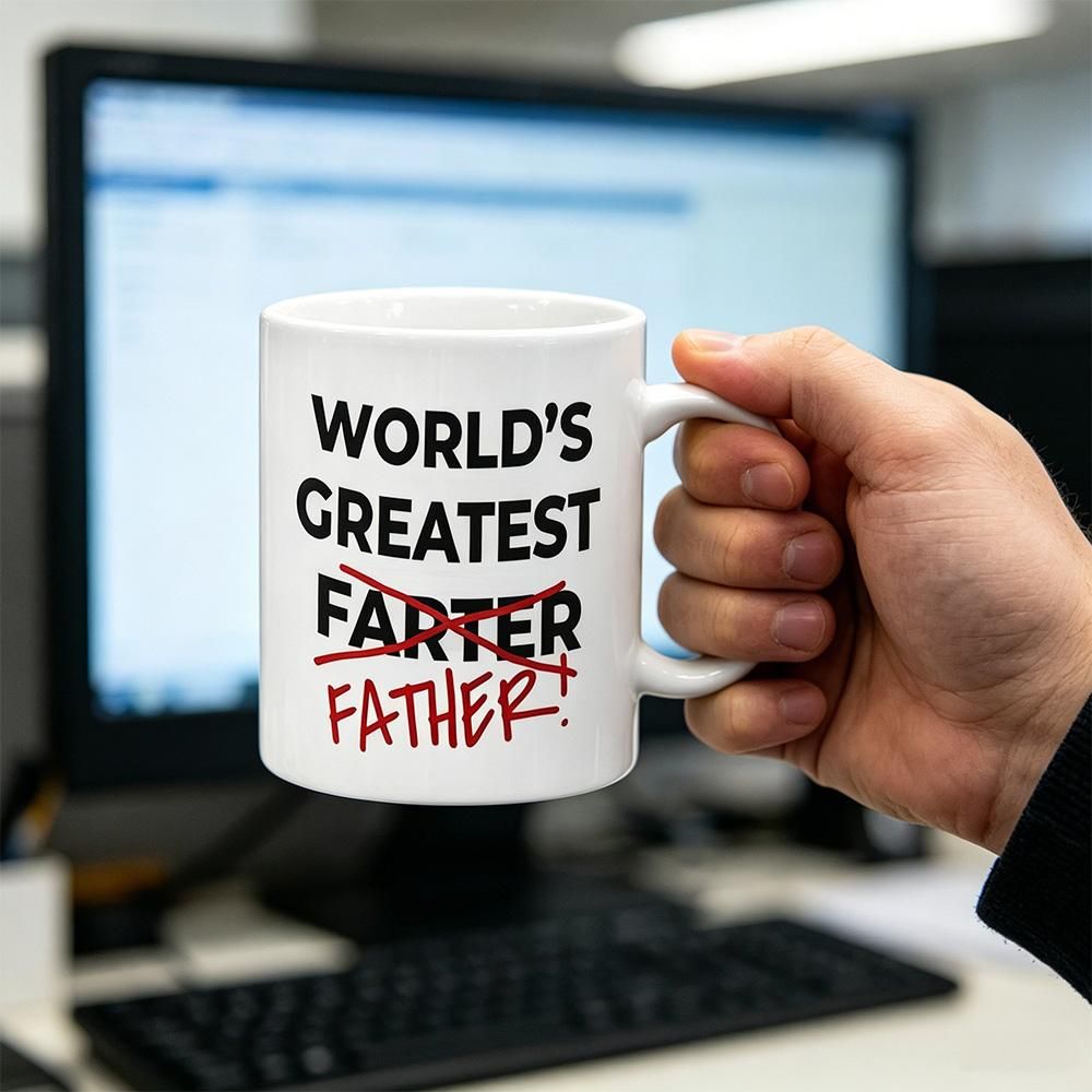 325ml Funny Coffee Mug with Handle Tea Cup for Christmas Fathers Day Gift - Style 1