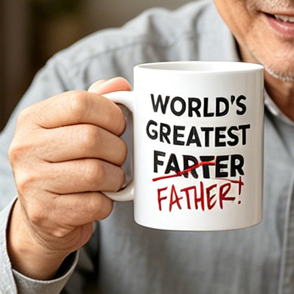 325ml Funny Coffee Mug with Handle Tea Cup for Christmas Fathers Day Gift - Style 1