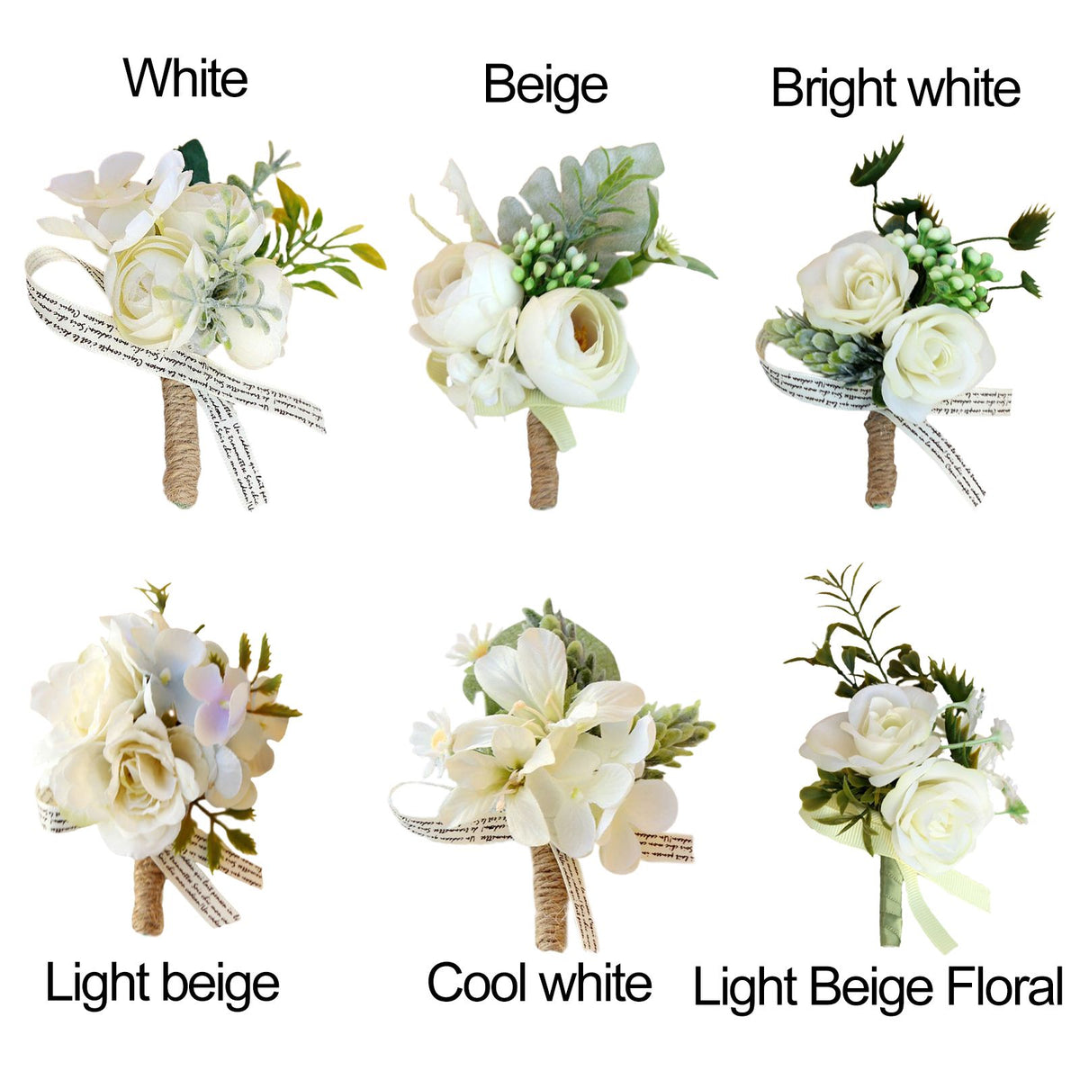 Bride and Groom Boutonniere Bridesmaid and Groomsmen Corsage Rose Boutonniere