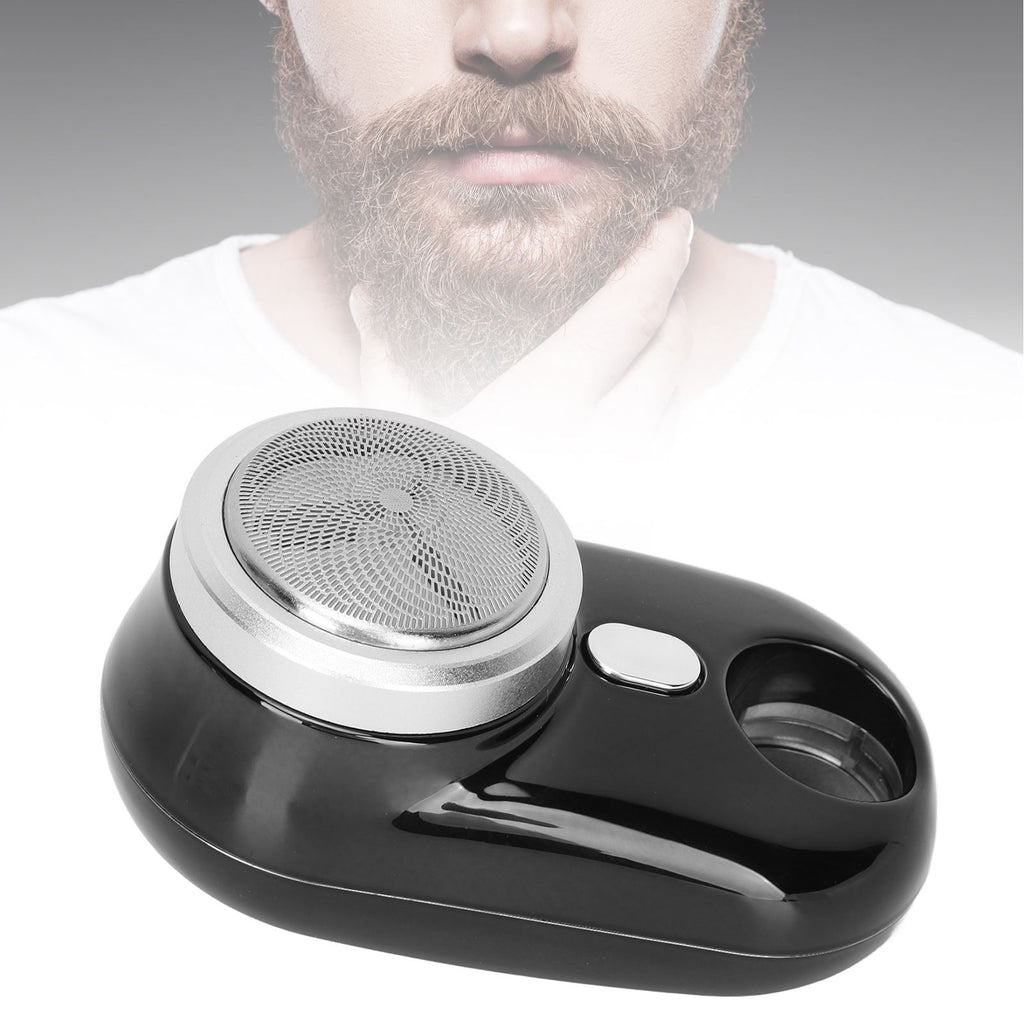 Mini Beard Clipper IPX7 USB Rechargeable Pocket Portable Beard Trimmer for Travel Gift for Father Husband Black