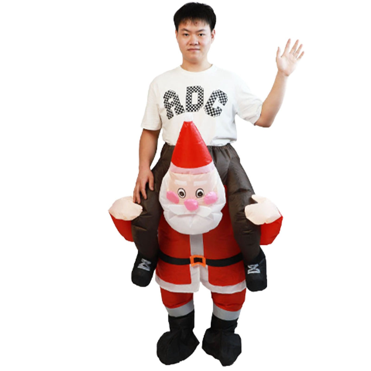 Santa Costume Funny Father Christmas Riding Inflatable Show Party Cosplay Role Playing Props Adult(150-190cm)