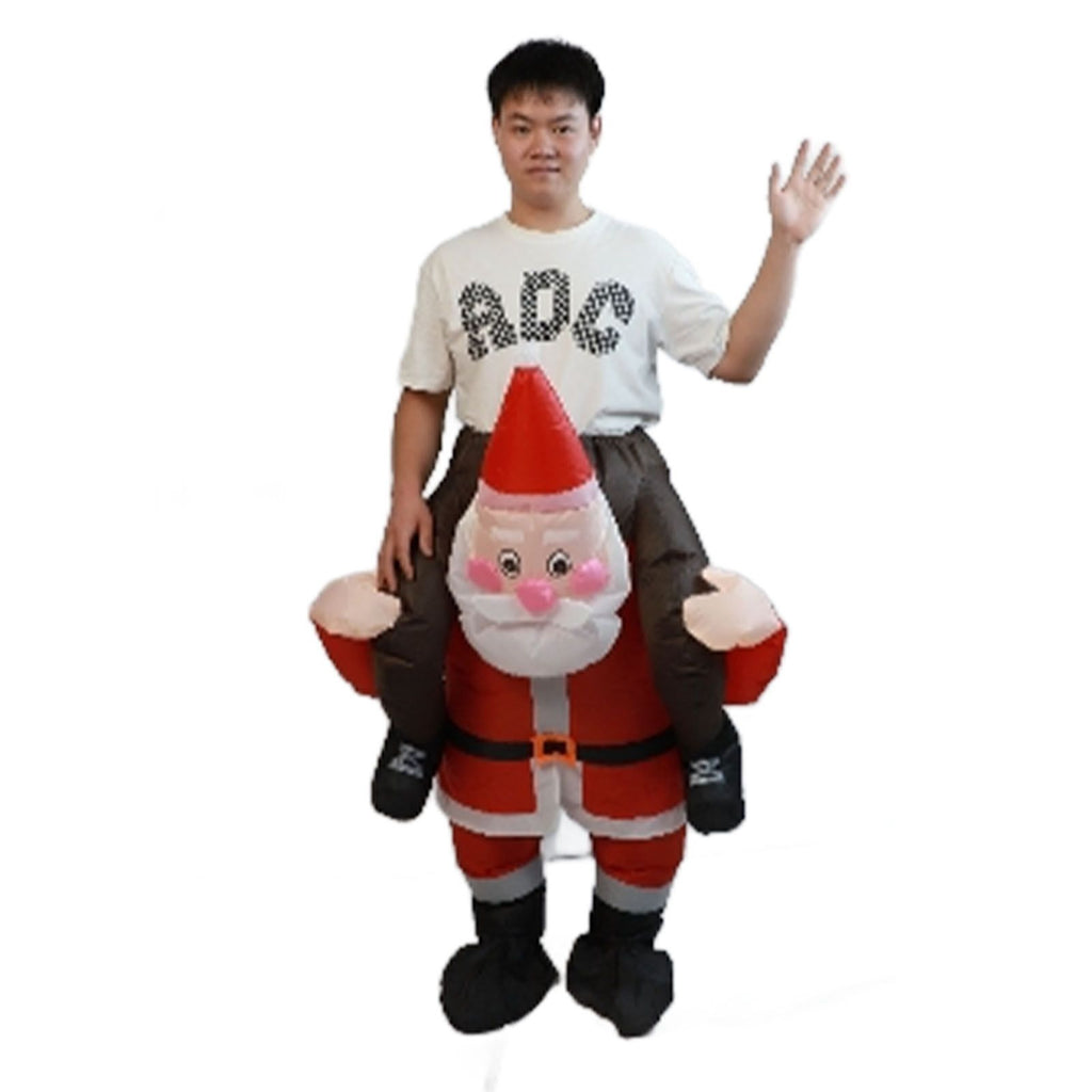 Santa Costume Funny Father Christmas Riding Inflatable Show Party Cosplay Role Playing Props Adult(150-190cm)