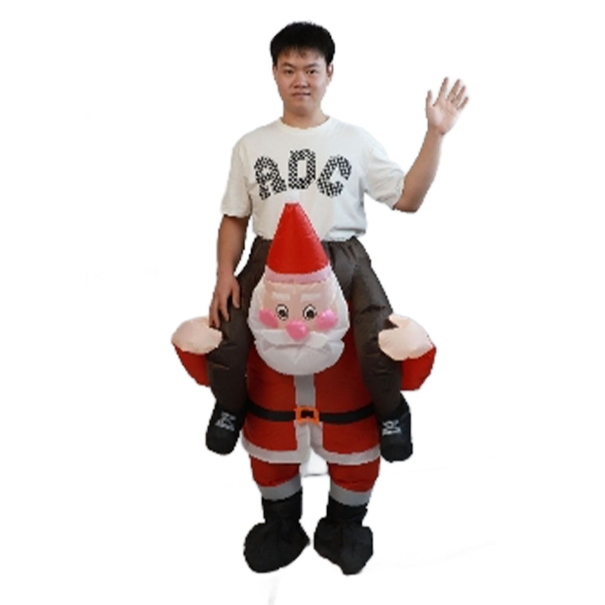 Santa Costume Funny Father Christmas Riding Inflatable Show Party Cosplay Role Playing Props Adult(150-190cm)