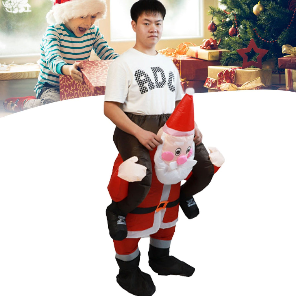 Santa Costume Funny Father Christmas Riding Inflatable Show Party Cosplay Role Playing Props Adult(150-190cm)