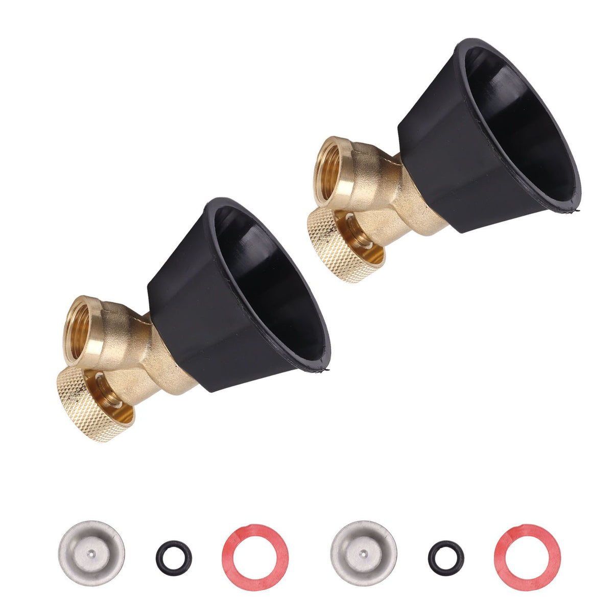2 Set Adjustable Misting Nozzle Copper Plastic Big Fog Fine Mist Water Atomizing Spray Sprinkler