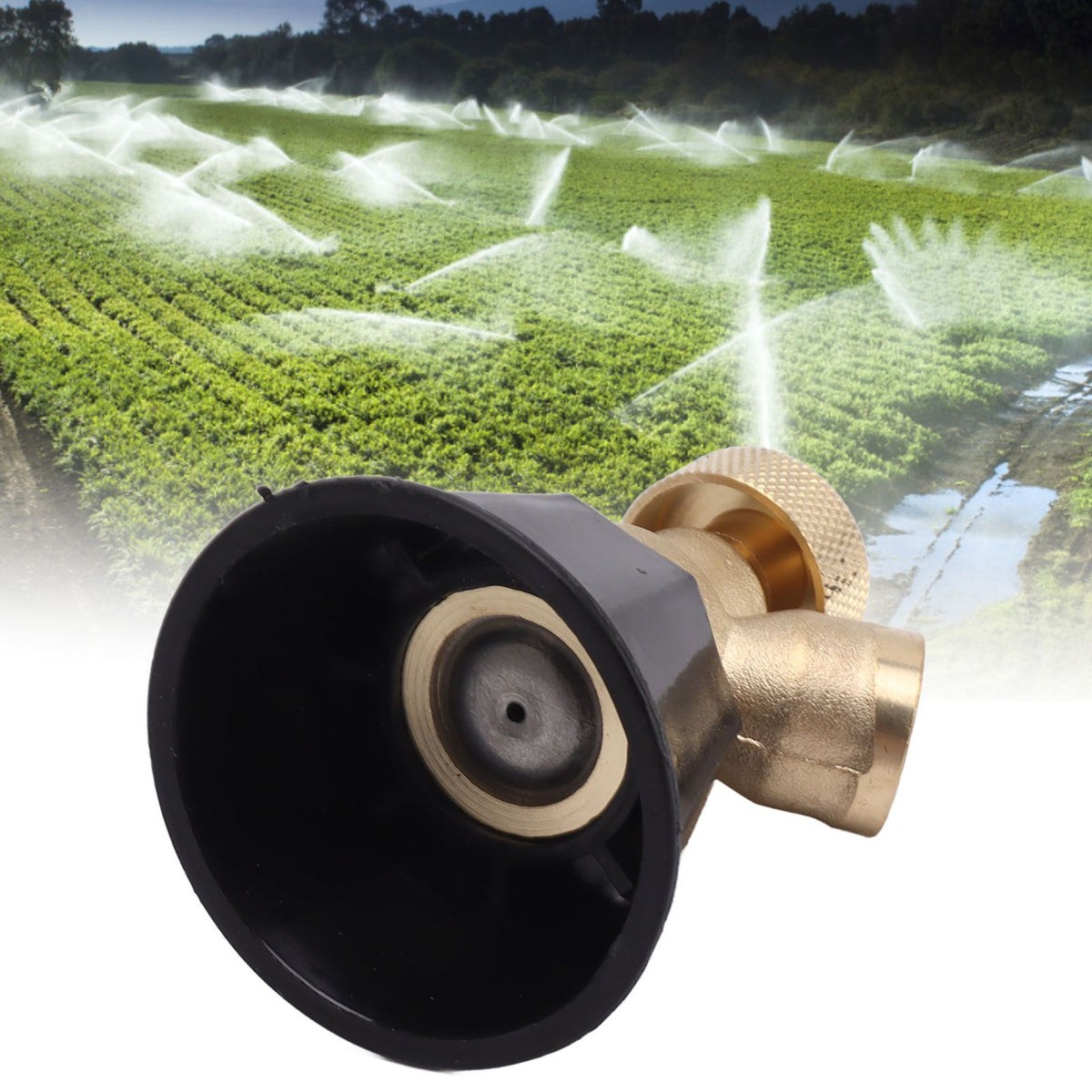 2 Set Adjustable Misting Nozzle Copper Plastic Big Fog Fine Mist Water Atomizing Spray Sprinkler