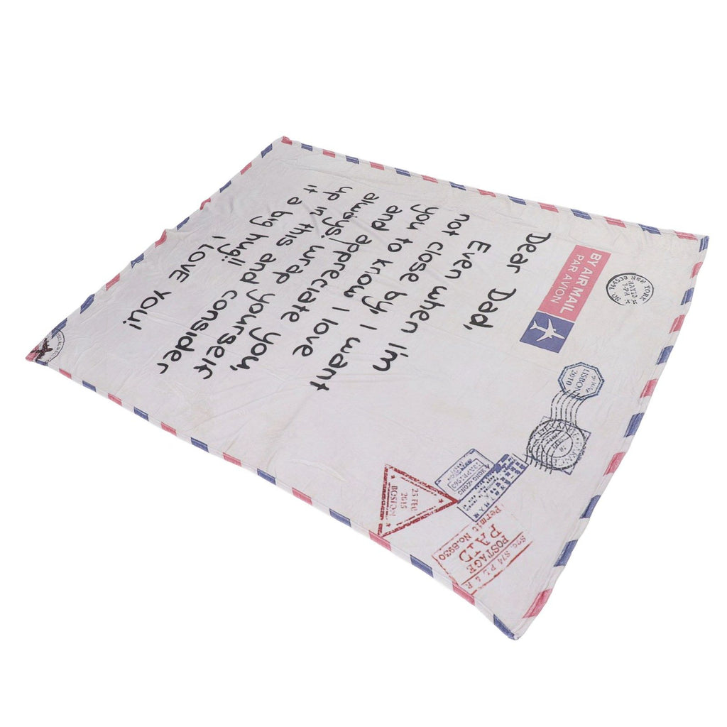 Envelope Blanket Multifunctional Personalized Soft Skin Friendly Polyester Throw Blanket for Father 59.1 X 86.6in