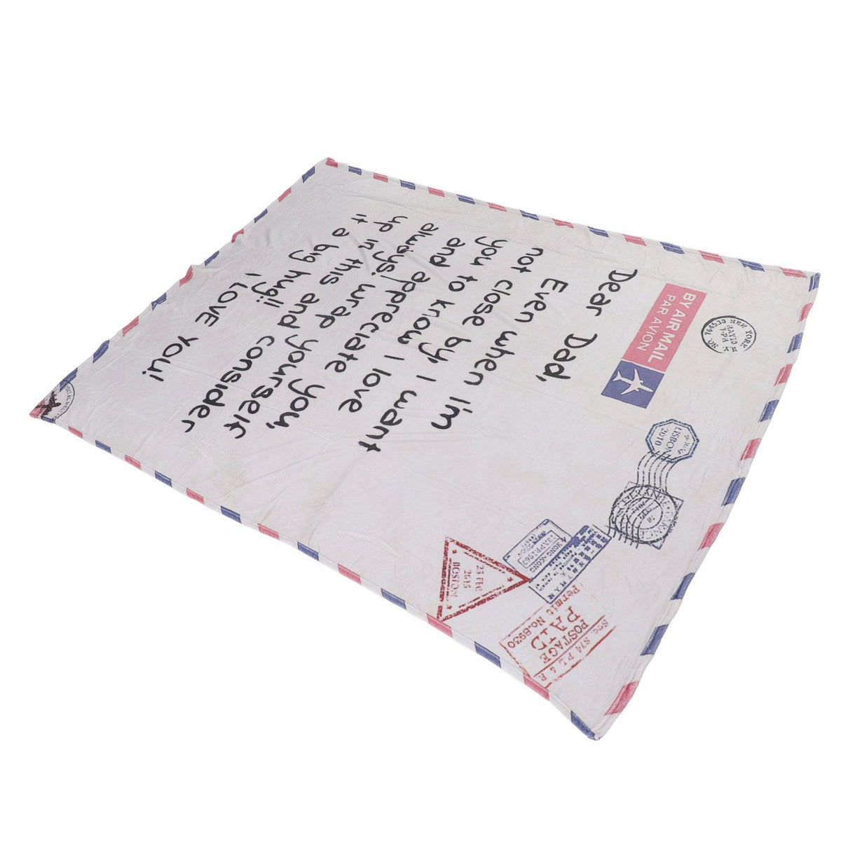 Envelope Blanket Multifunctional Personalized Soft Skin Friendly Polyester Throw Blanket for Father 59.1 X 86.6in