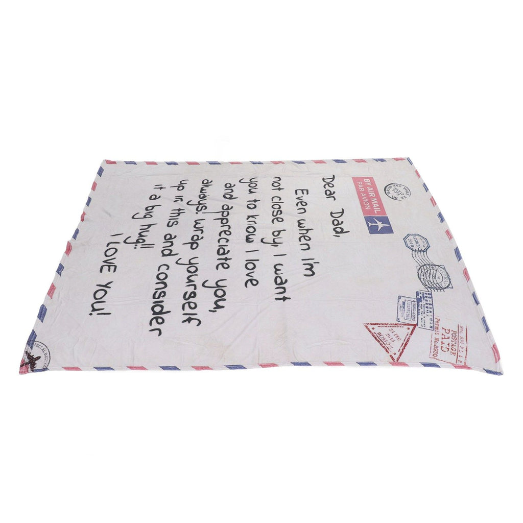 Envelope Blanket Multifunctional Personalized Soft Skin Friendly Polyester Throw Blanket for Father 59.1 X 86.6in