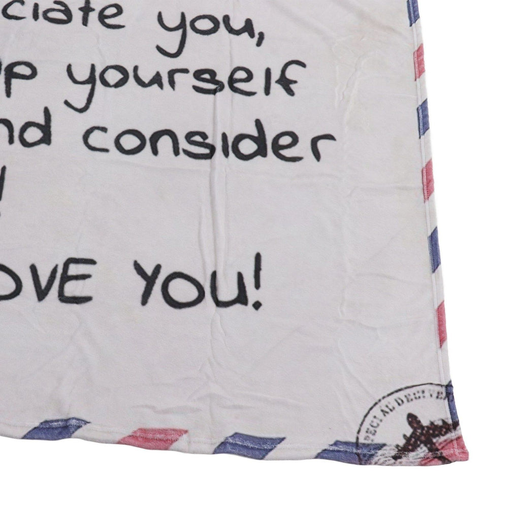 Envelope Blanket Multifunctional Personalized Soft Skin Friendly Polyester Throw Blanket for Father 59.1 X 86.6in
