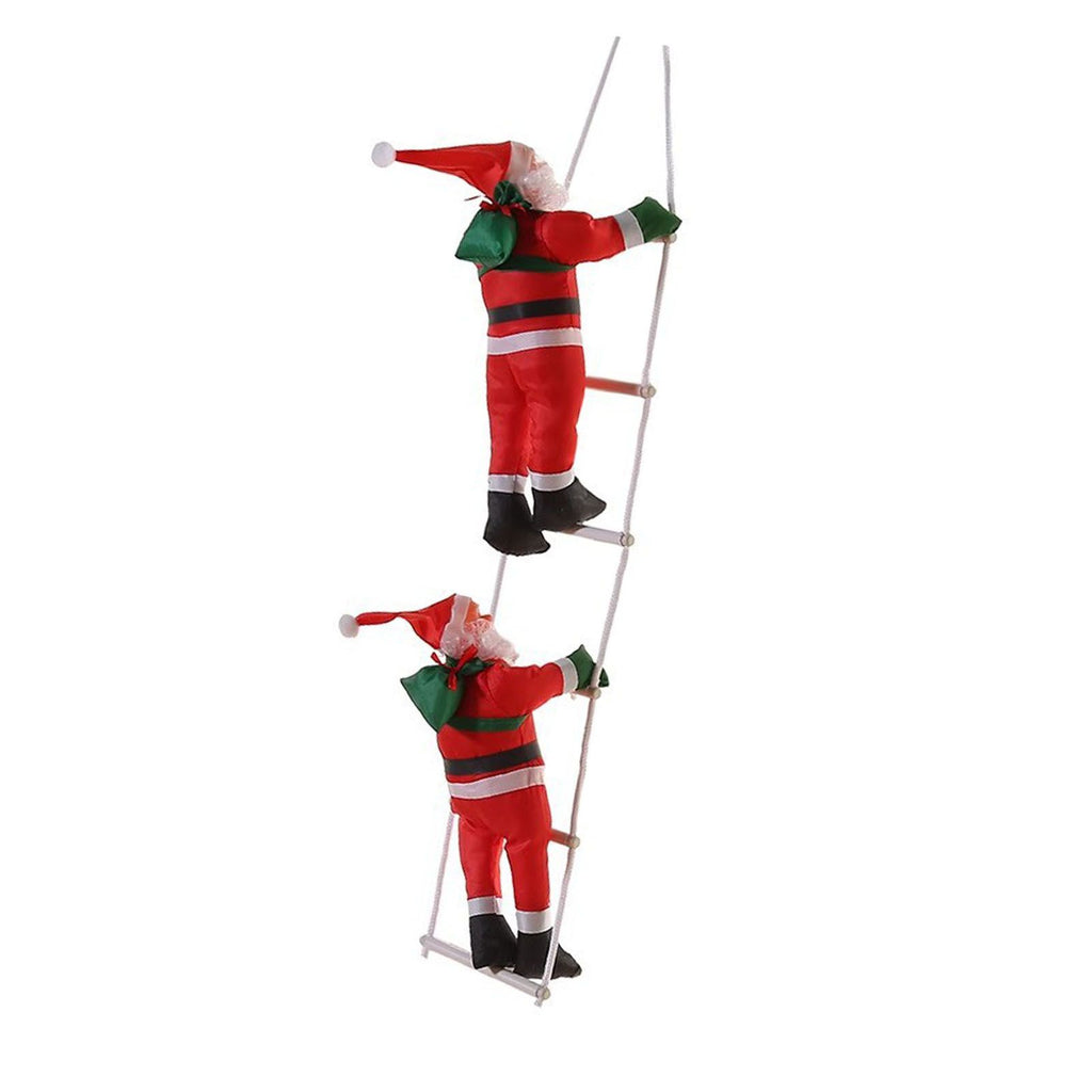 Ladder Climbing Hanging Father Xmas 9.8 Inch Xmas Tree Hanging Ornament for Home Holiday Party Decorations