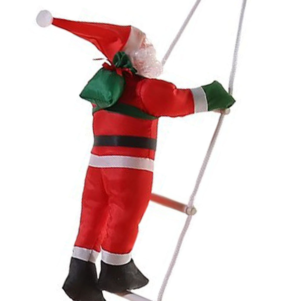 Ladder Climbing Hanging Father Xmas 9.8 Inch Xmas Tree Hanging Ornament for Home Holiday Party Decorations
