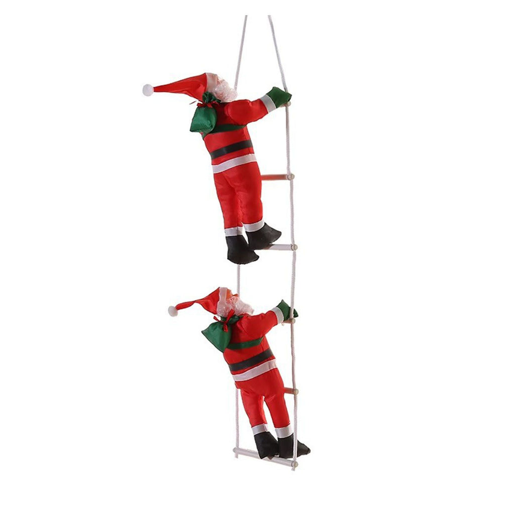 Ladder Climbing Hanging Father Xmas 9.8 Inch Xmas Tree Hanging Ornament for Home Holiday Party Decorations