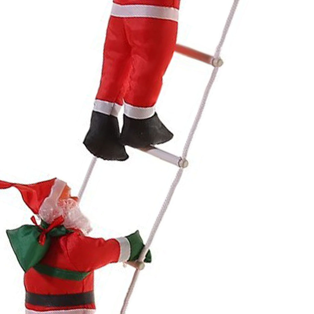 Ladder Climbing Hanging Father Xmas 9.8 Inch Xmas Tree Hanging Ornament for Home Holiday Party Decorations